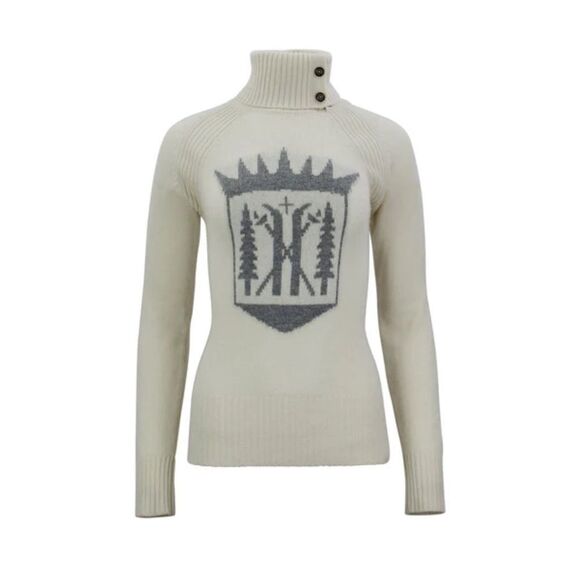 ALPS & METERS Ski Race Knit Monarch Sweater Cream Gray Size Medium - Picture 8 of 8